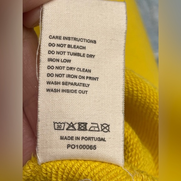 Pangaia Yellow Crewneck sweatshirt large - Picture 7 of 9